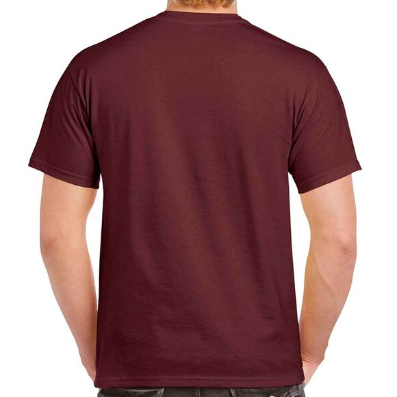 Gildan Adults Unisex Heavy Cotton T Shirt / Maroon - Picture 2 of 2
